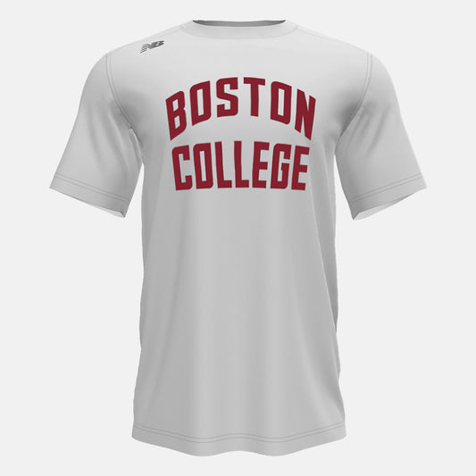 White Short Sleeve Tech Tee(Boston College) | New Balance Clothing