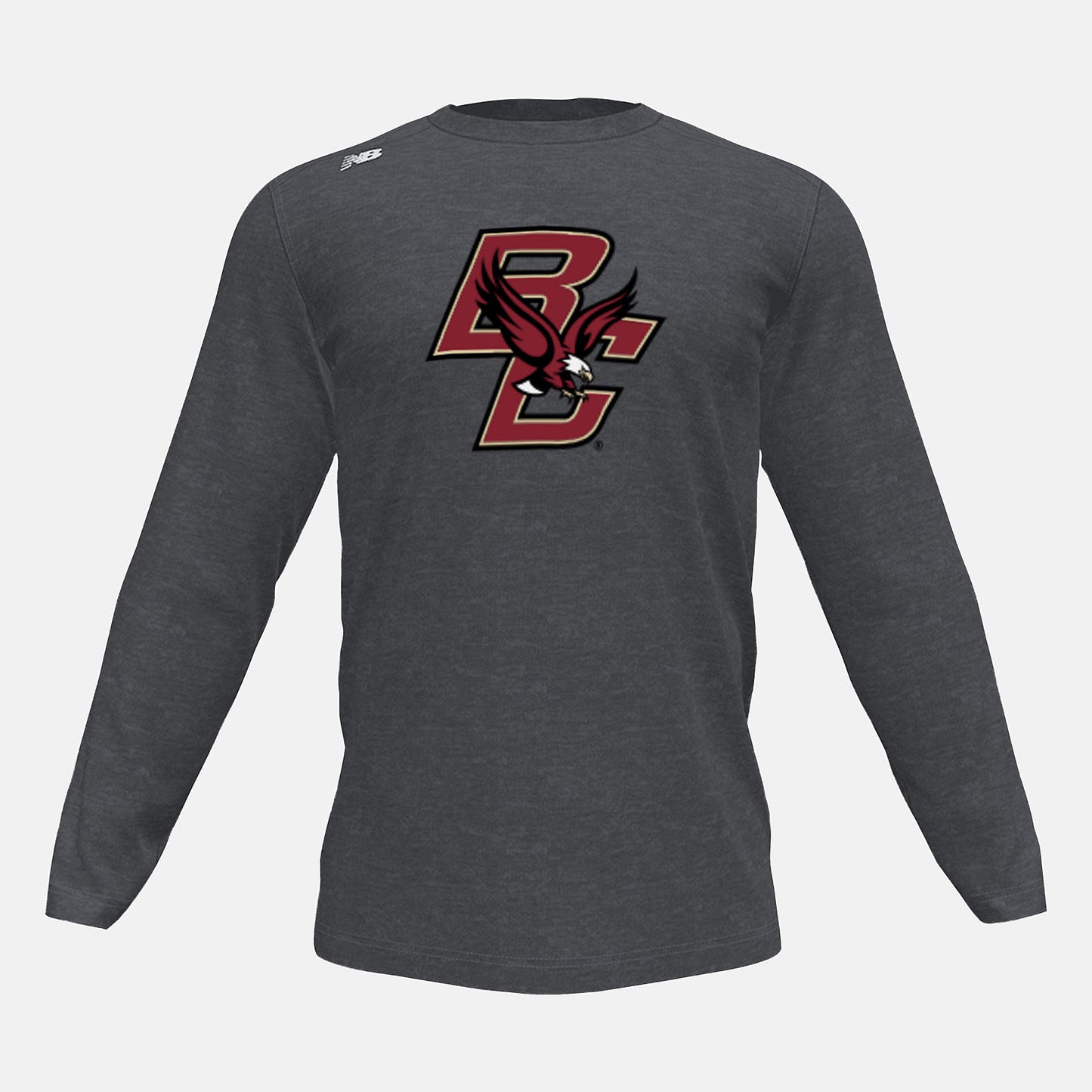 Dark Heather Long Sleeve Tech Tee(Boston College) | New Balance Clothing