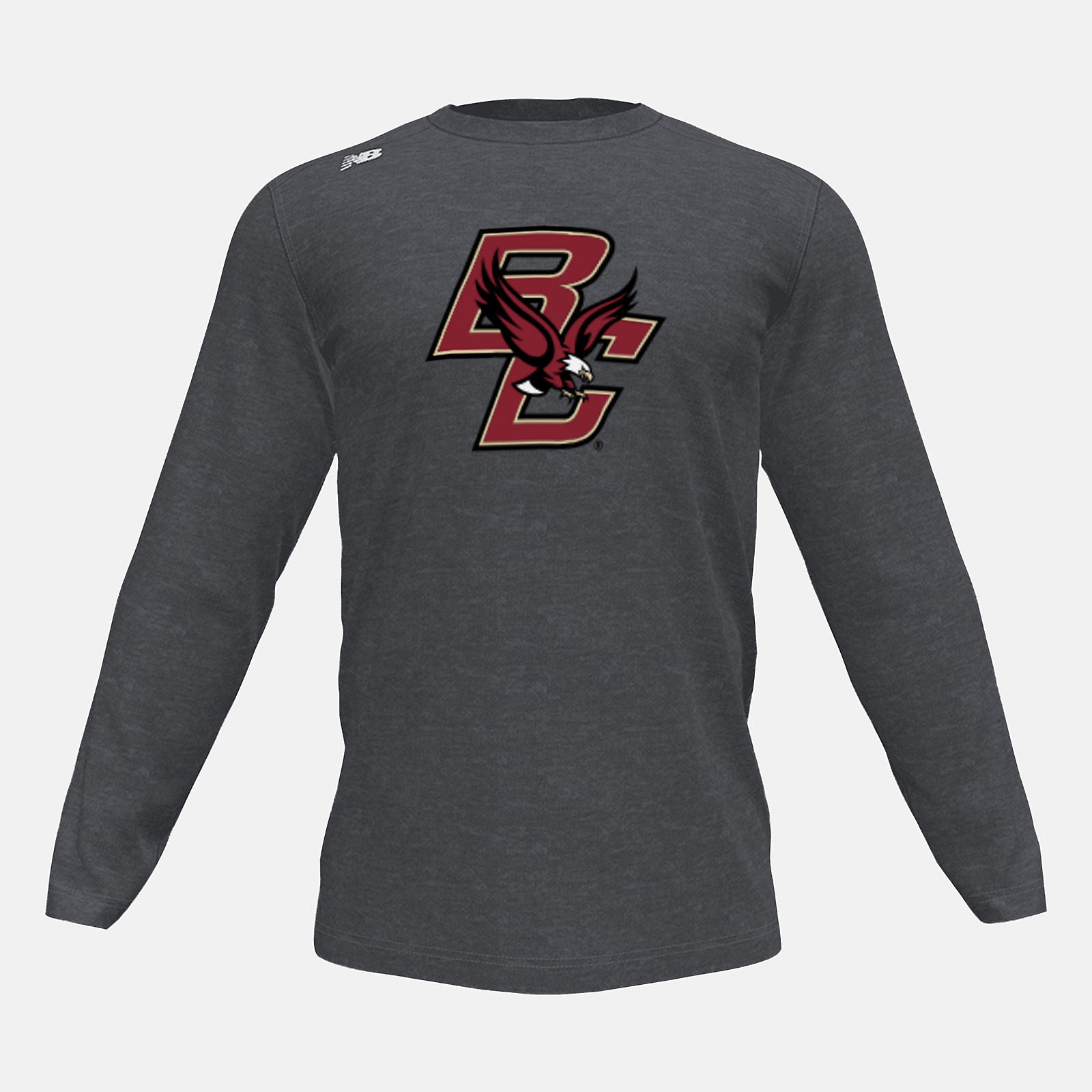 Dark Heather Long Sleeve Tech Tee(Boston College) | New Balance Clothing