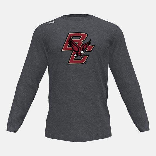 Dark Heather Long Sleeve Tech Tee(Boston College) | New Balance Clothing
