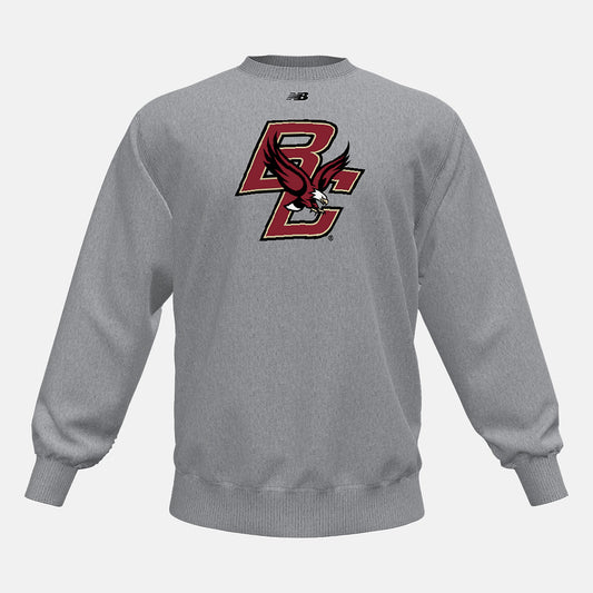 Med Heather Grey NB Crew Fleece(Boston College) | New Balance Clothing
