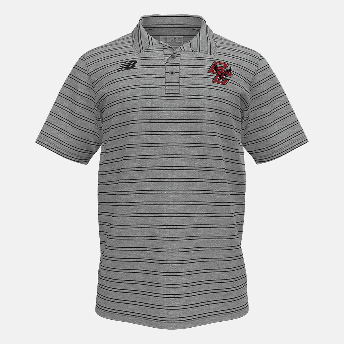 Team Black Stripe Polo(Boston College) | New Balance Clothing