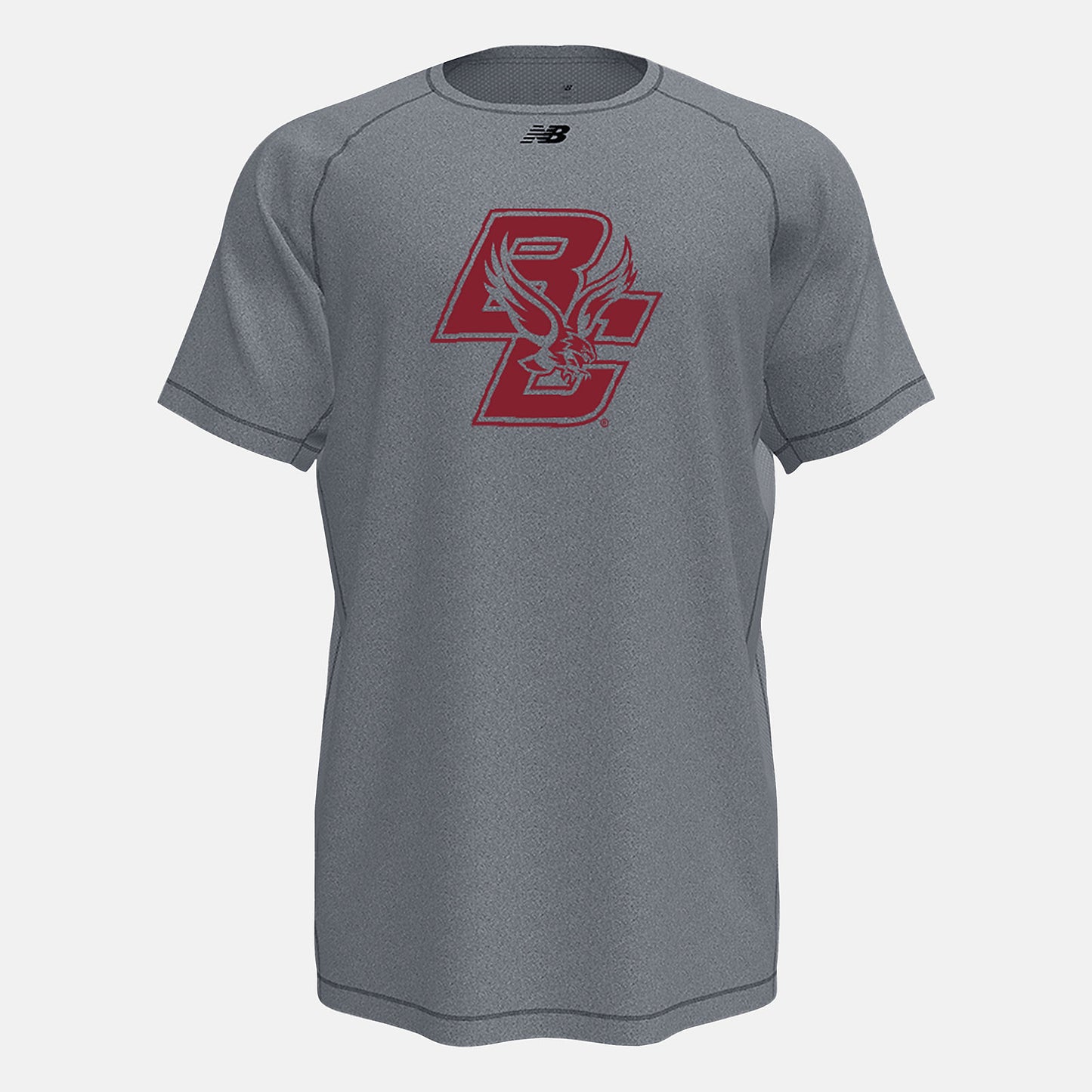 Med Heather Grey Raglan Tech Tee(Boston College) | New Balance Clothing