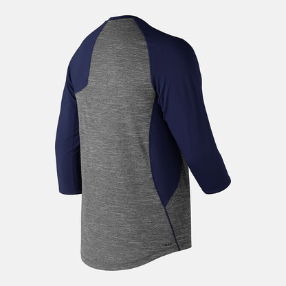 Team Navy Asym 2.0 Left 3/4 Sleeve | New Balance Clothing