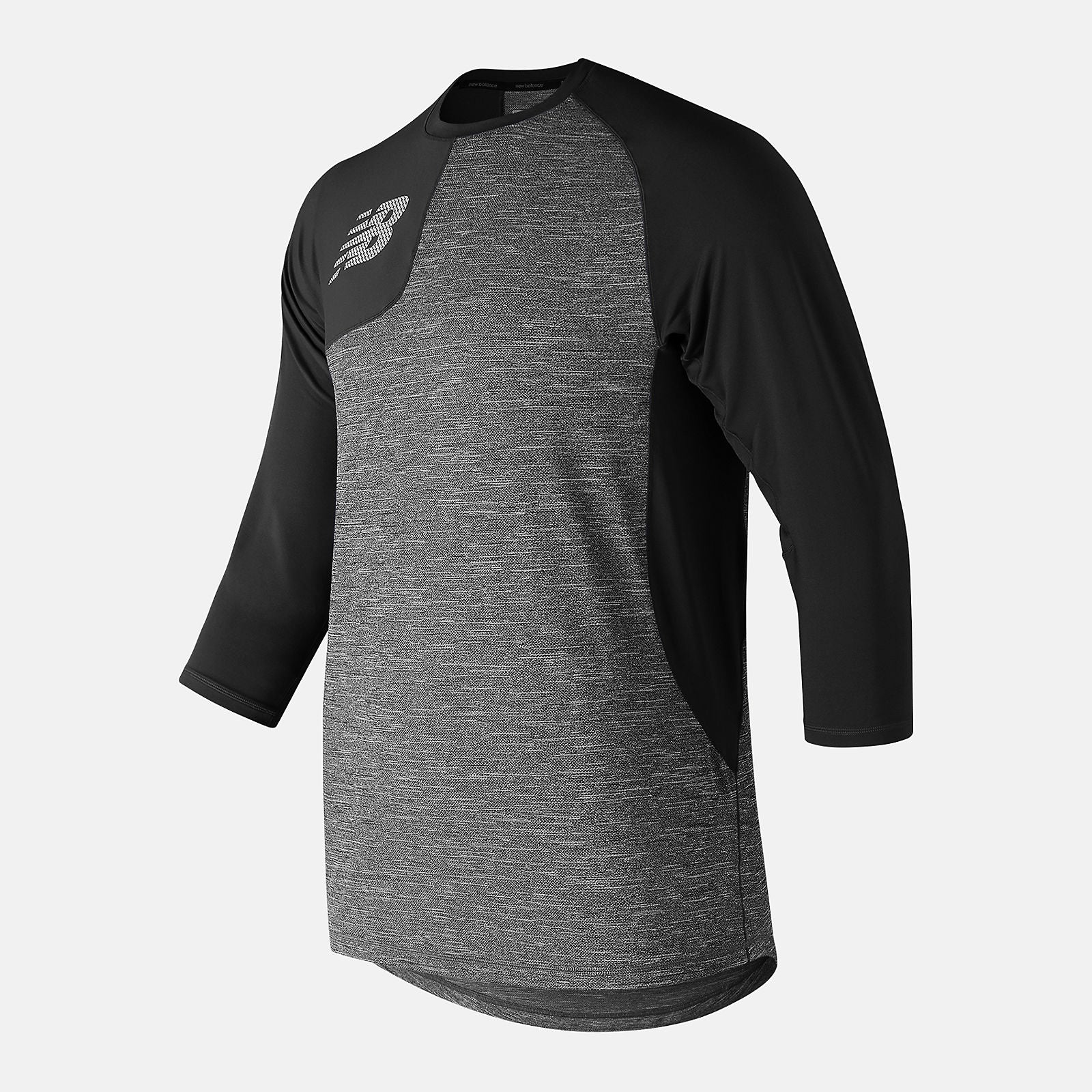 Black Asym 2.0 Right 3/4 Sleeve | New Balance Clothing