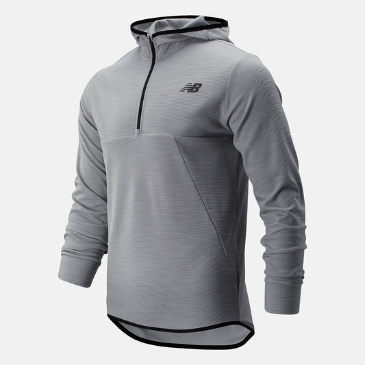 Athletic Grey Tenacity Hooded QTR Zip | New Balance Clothing