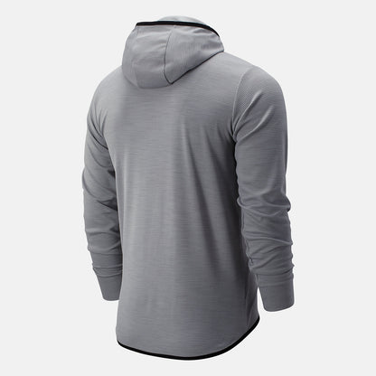 Athletic Grey Tenacity Hooded QTR Zip | New Balance Clothing