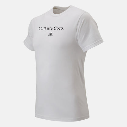 White/Black Call Me Coco Tee | New Balance Clothing