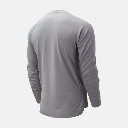 Athletic Grey ASYM Baseball Henley | New Balance Clothing