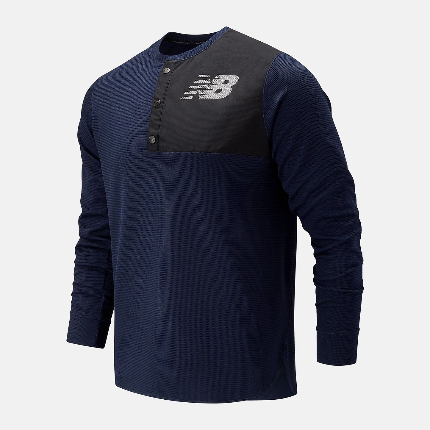 Team Navy ASYM Baseball Henley | New Balance Clothing