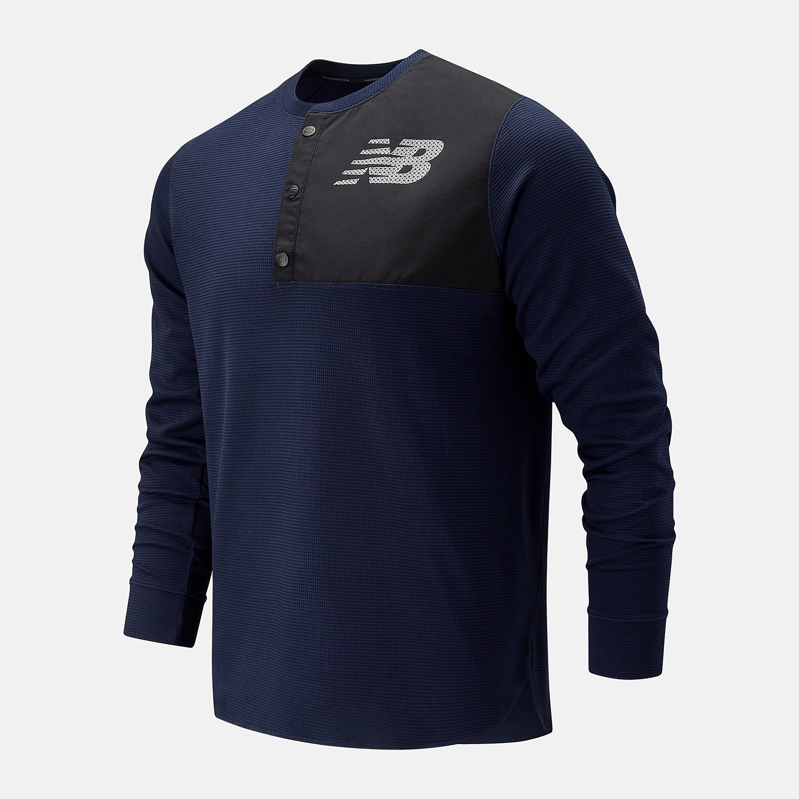 Team Navy ASYM Baseball Henley | New Balance Clothing