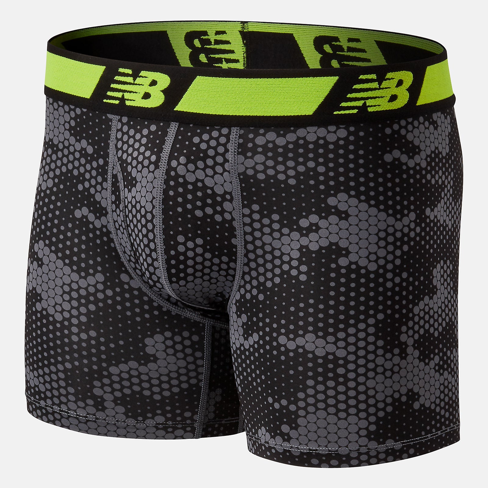 Hi Lite/Black Print NB Dry 6 Inch Boxer Brief 2 Pack | New Balance Accessories