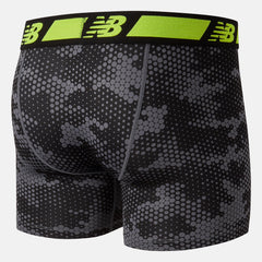 Hi Lite/Black Print NB Dry 6 Inch Boxer Brief 2 Pack | New Balance Accessories