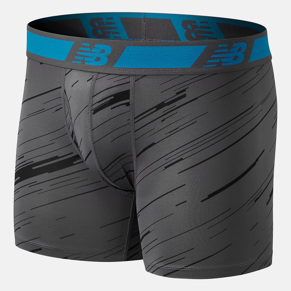 Black/Lead NB Dry 6 Inch Boxer Brief 2 Pack | New Balance Accessories