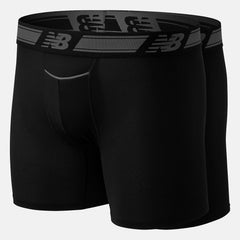 Black Men Mesh 6 Inch Boxer Brief 2 Pack | New Balance Accessories
