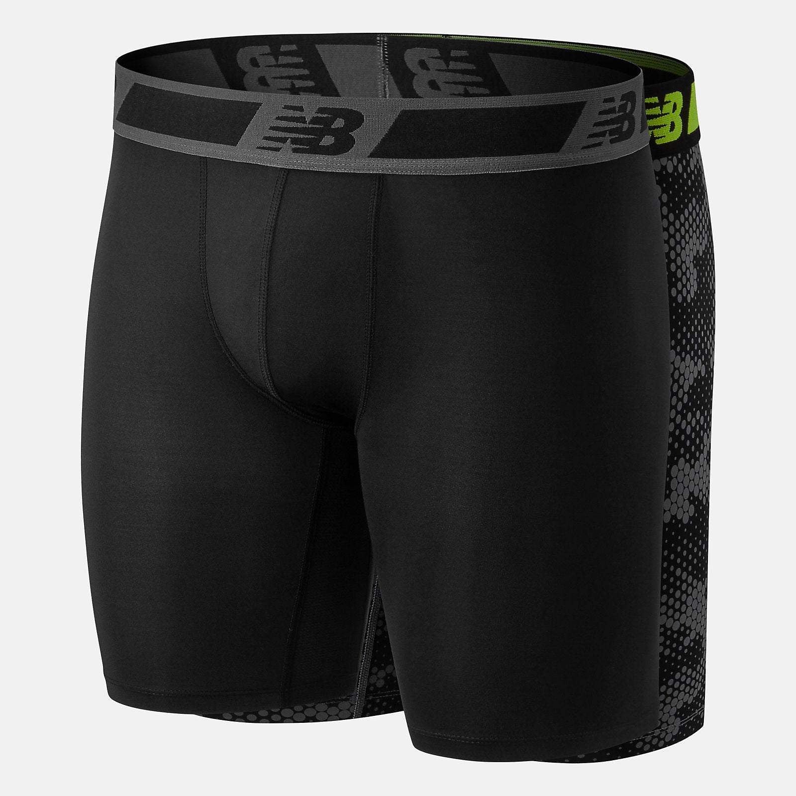 Black/Black Camo Men Dry/Fresh 9 Inch Brief 2 Pack | New Balance Accessories