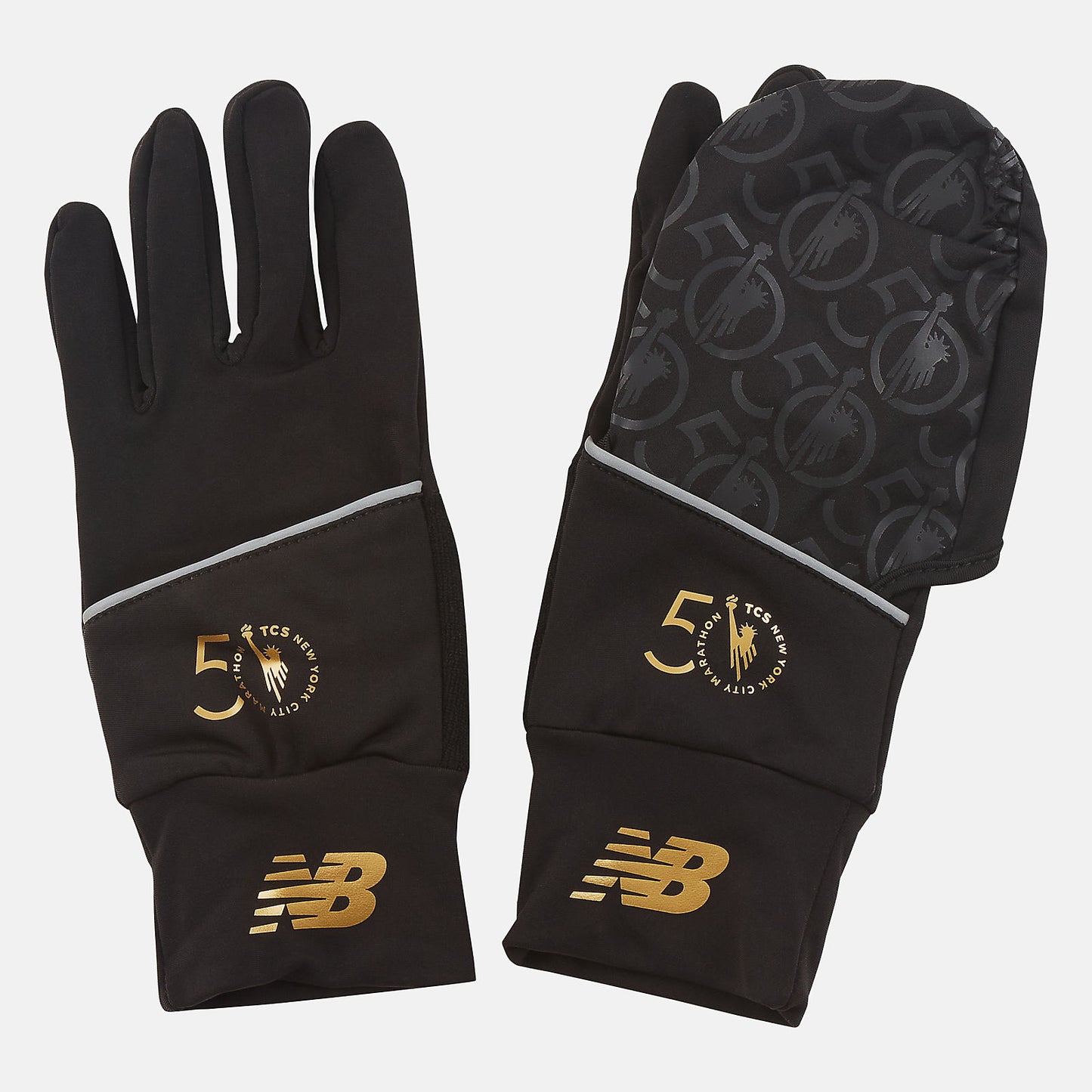 Black/White NYC Marathon Convertible Glove | New Balance Accessories