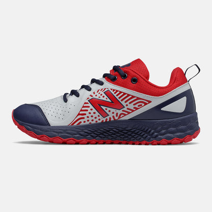 Red/White and Navy Fresh Foam Velo v2 Turf | New Balance Shoes