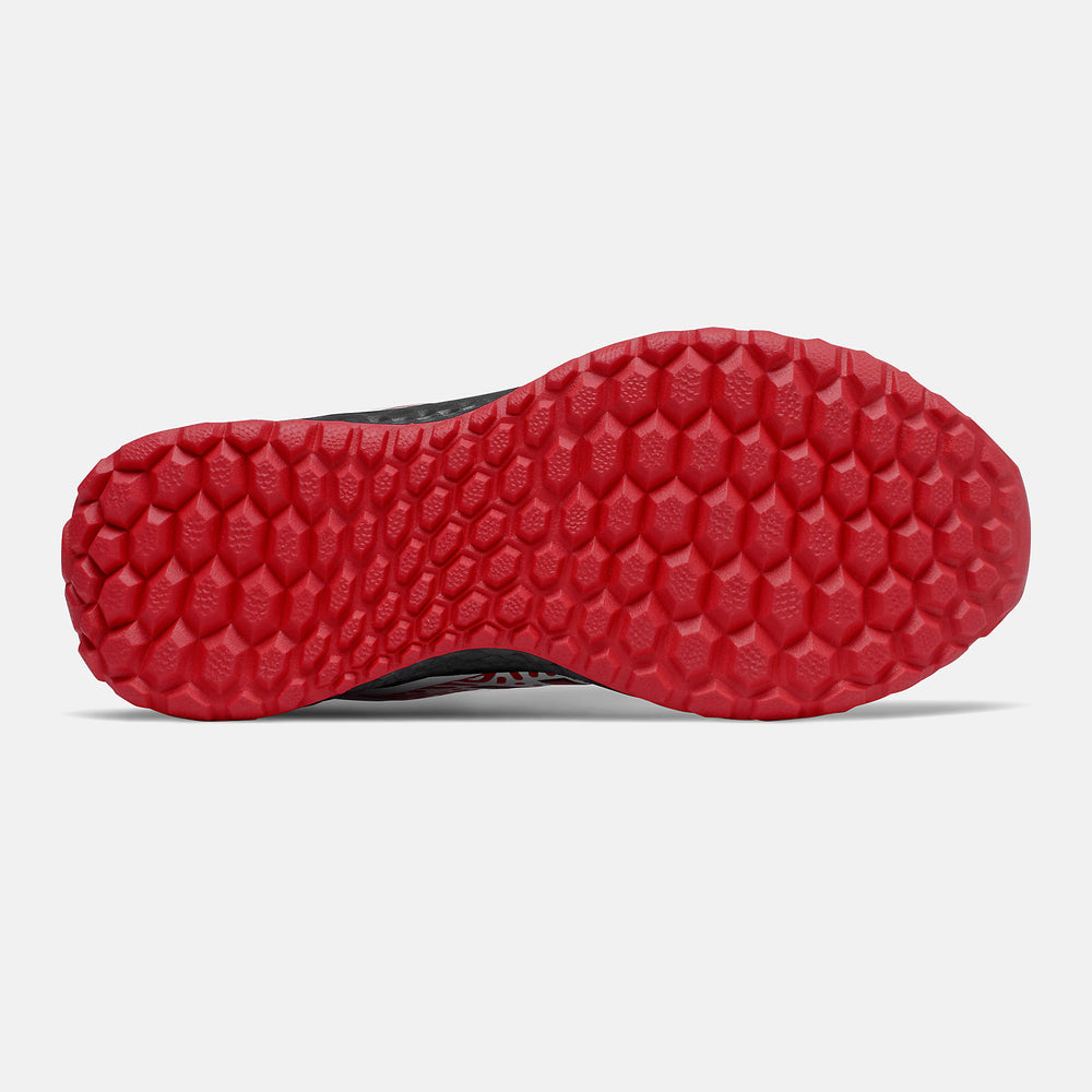 Black/Red and White Fresh Foam Velo v2 Turf | New Balance Shoes