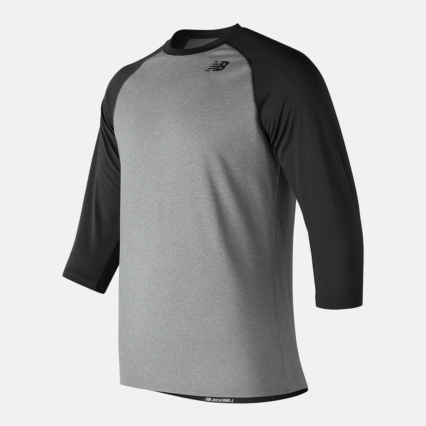 Team Black 3/4 Baseball Raglan Top | New Balance Clothing