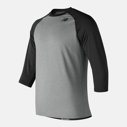 Team Black 3/4 Baseball Raglan Top | New Balance Clothing