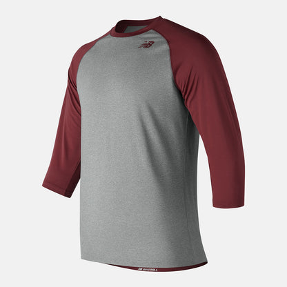 Team Cardinal 3/4 Baseball Raglan Top | New Balance Clothing