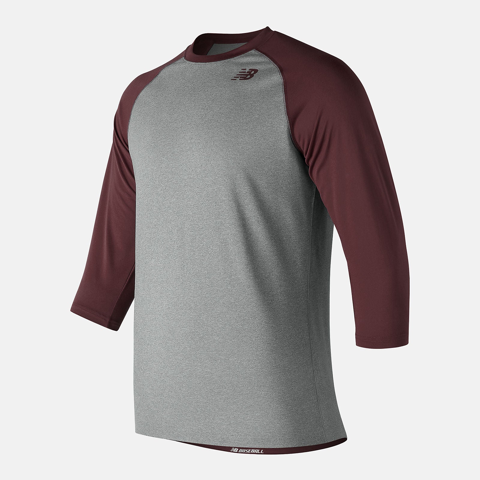 Team Maroon 3/4 Baseball Raglan Top | New Balance Clothing