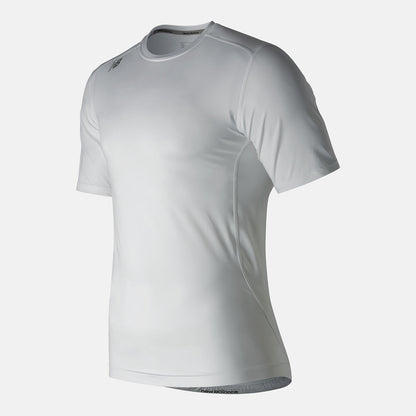 White NB SS Compression Top | New Balance Clothing