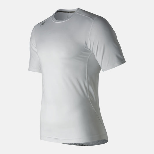White NB SS Compression Top | New Balance Clothing