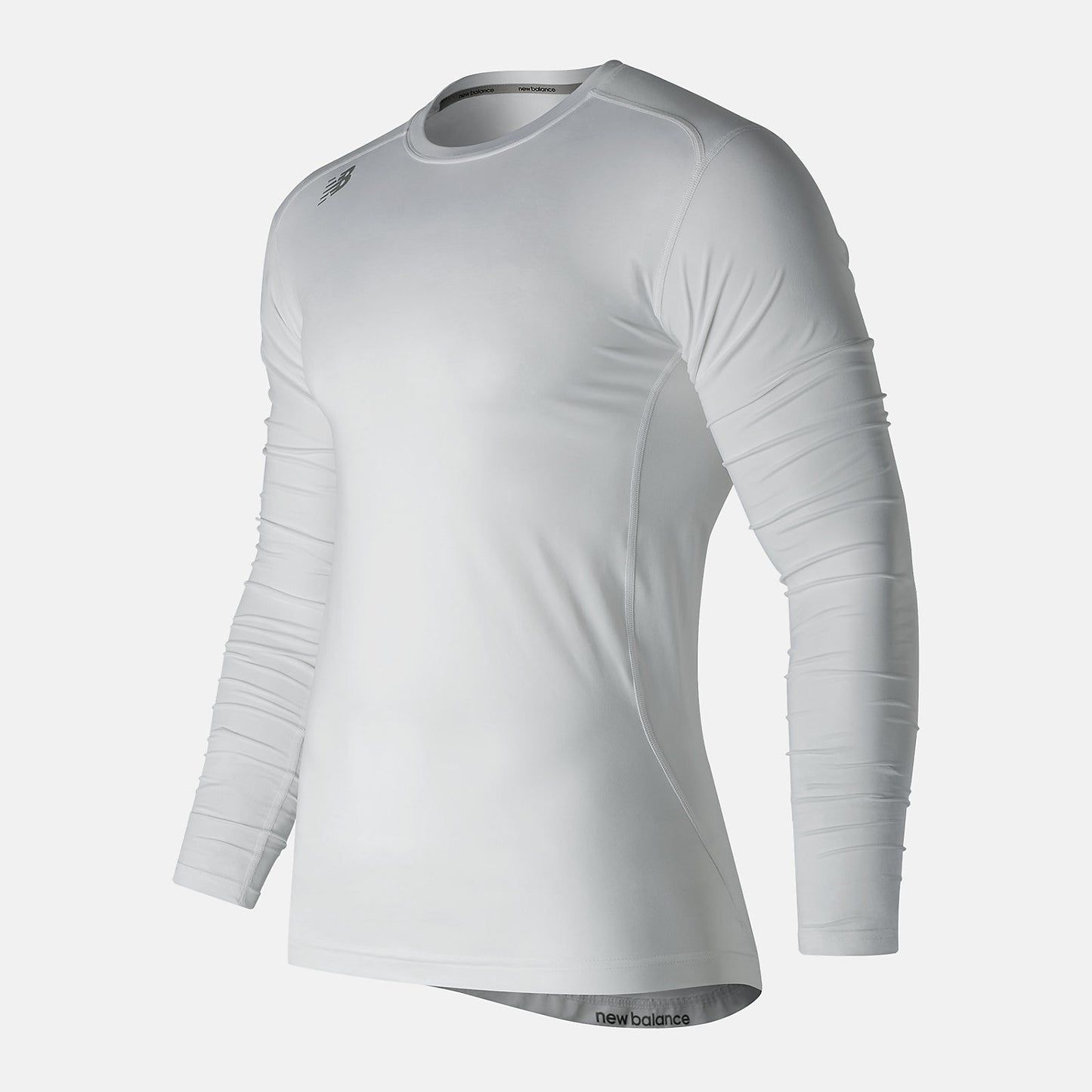 White NB LS Compression Top | New Balance Clothing