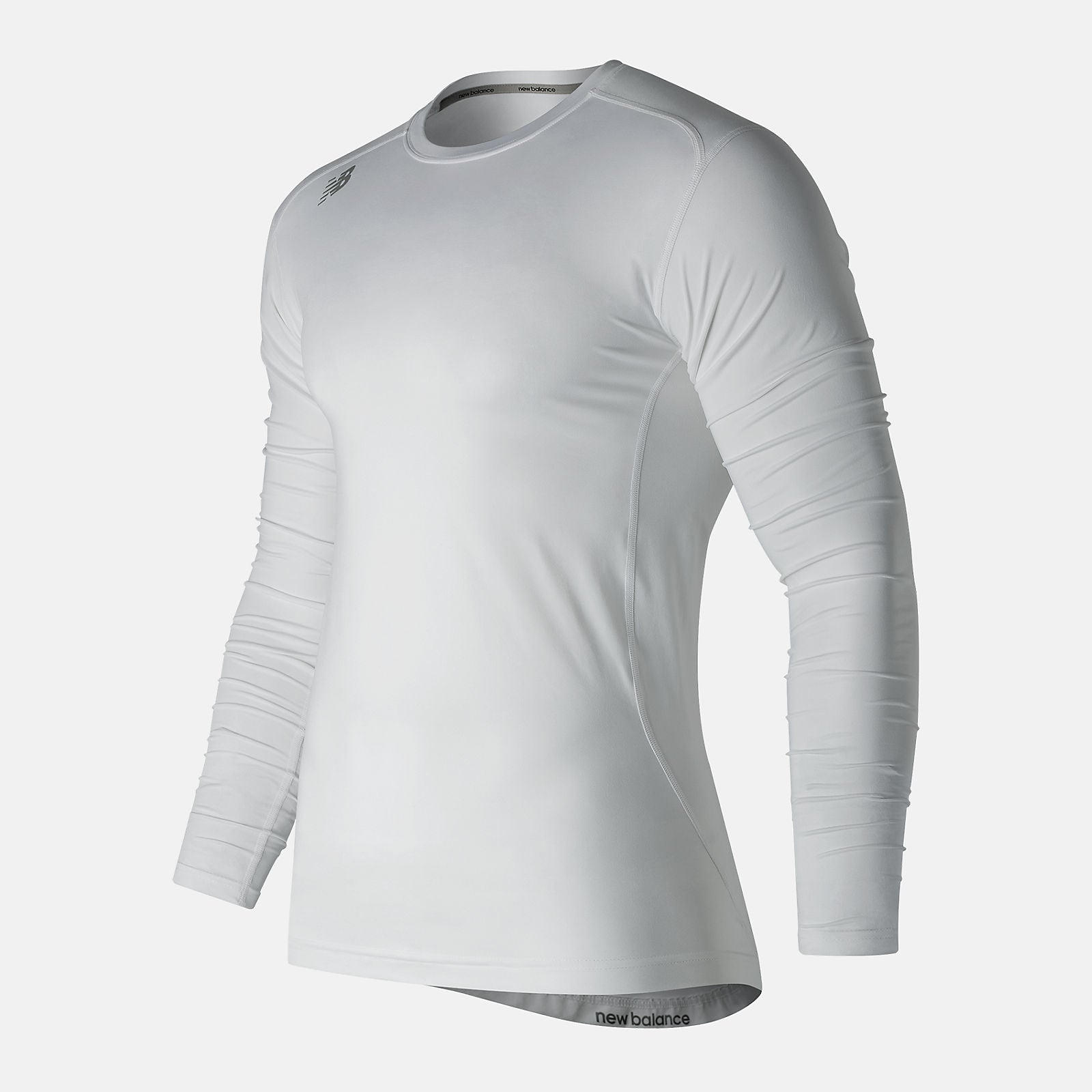 White NB LS Compression Top | New Balance Clothing