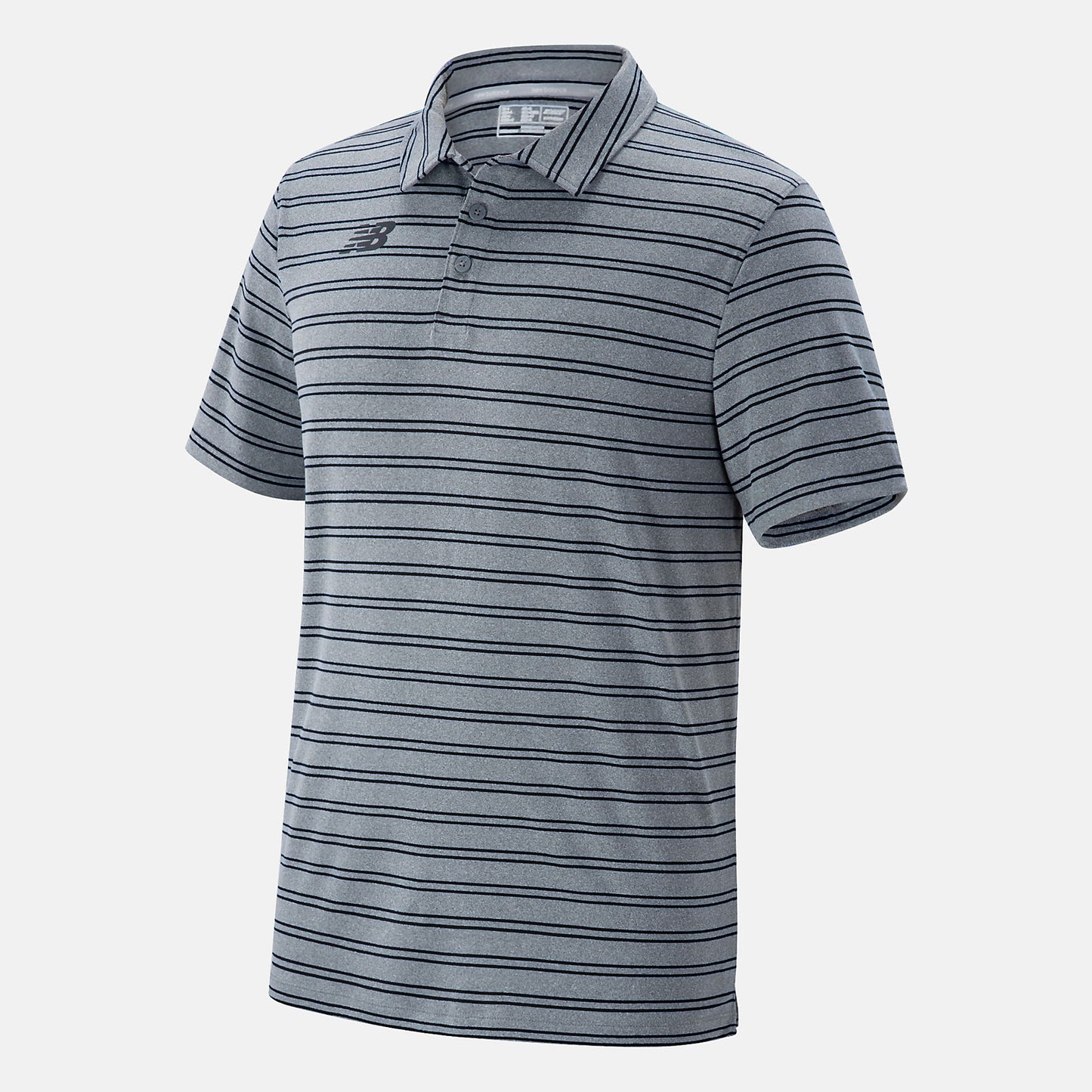Black Stripe Polo | New Balance Clothing
