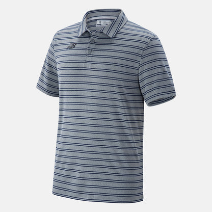 Team Navy Stripe Polo | New Balance Clothing