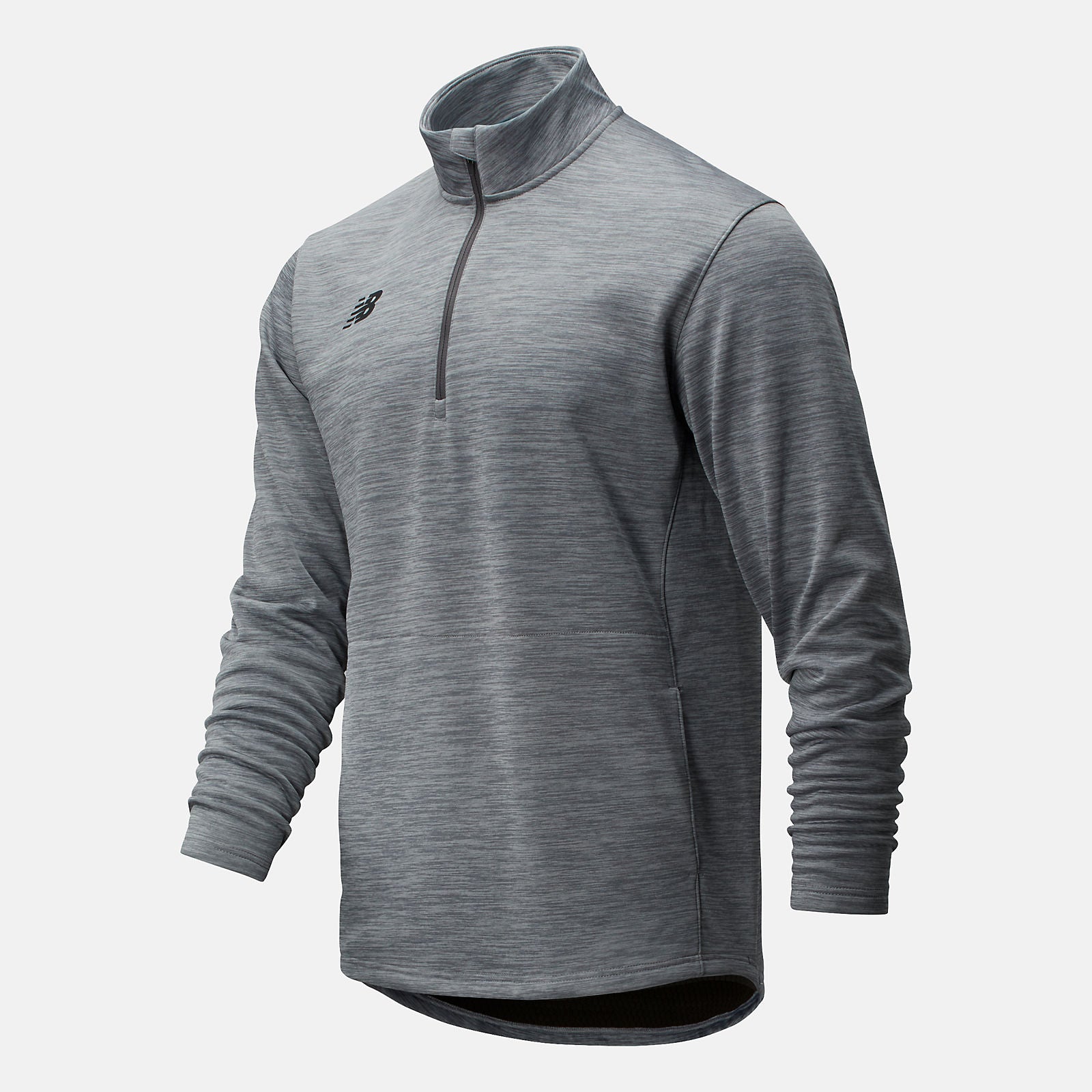 Med Heather Grey Thermal Half Zip | New Balance Clothing
