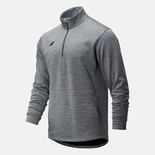 Med Heather Grey Thermal Half Zip | New Balance Clothing