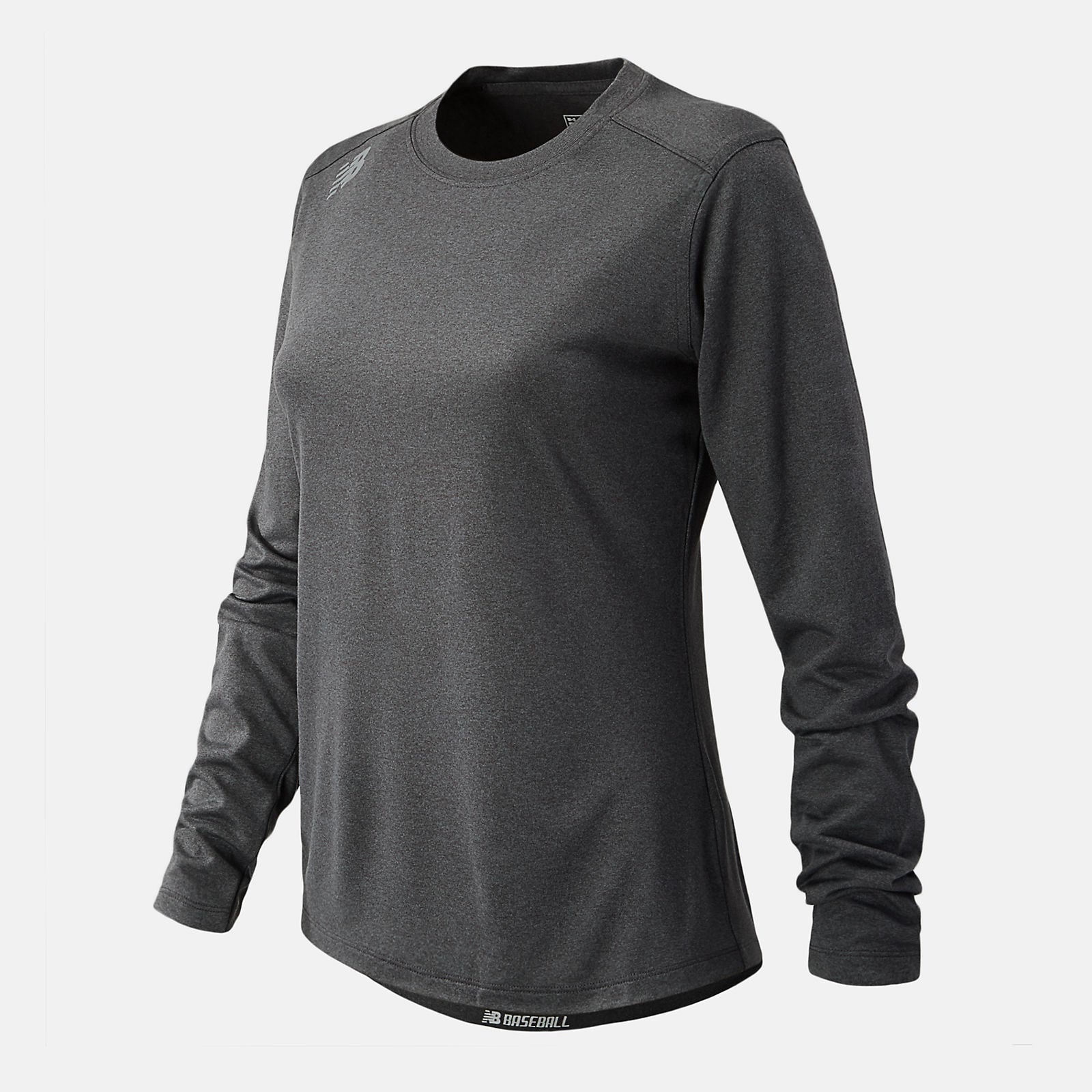 Dark Heather Grey NB Long Sleeve Tech Tee | New Balance Clothing