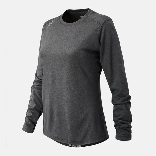 Dark Heather Grey NB Long Sleeve Tech Tee | New Balance Clothing