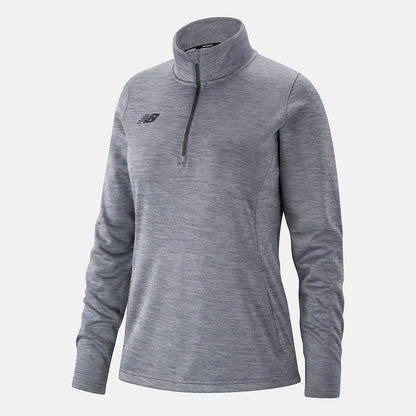Med Heather Grey Women Thermal Half Zip | New Balance Clothing