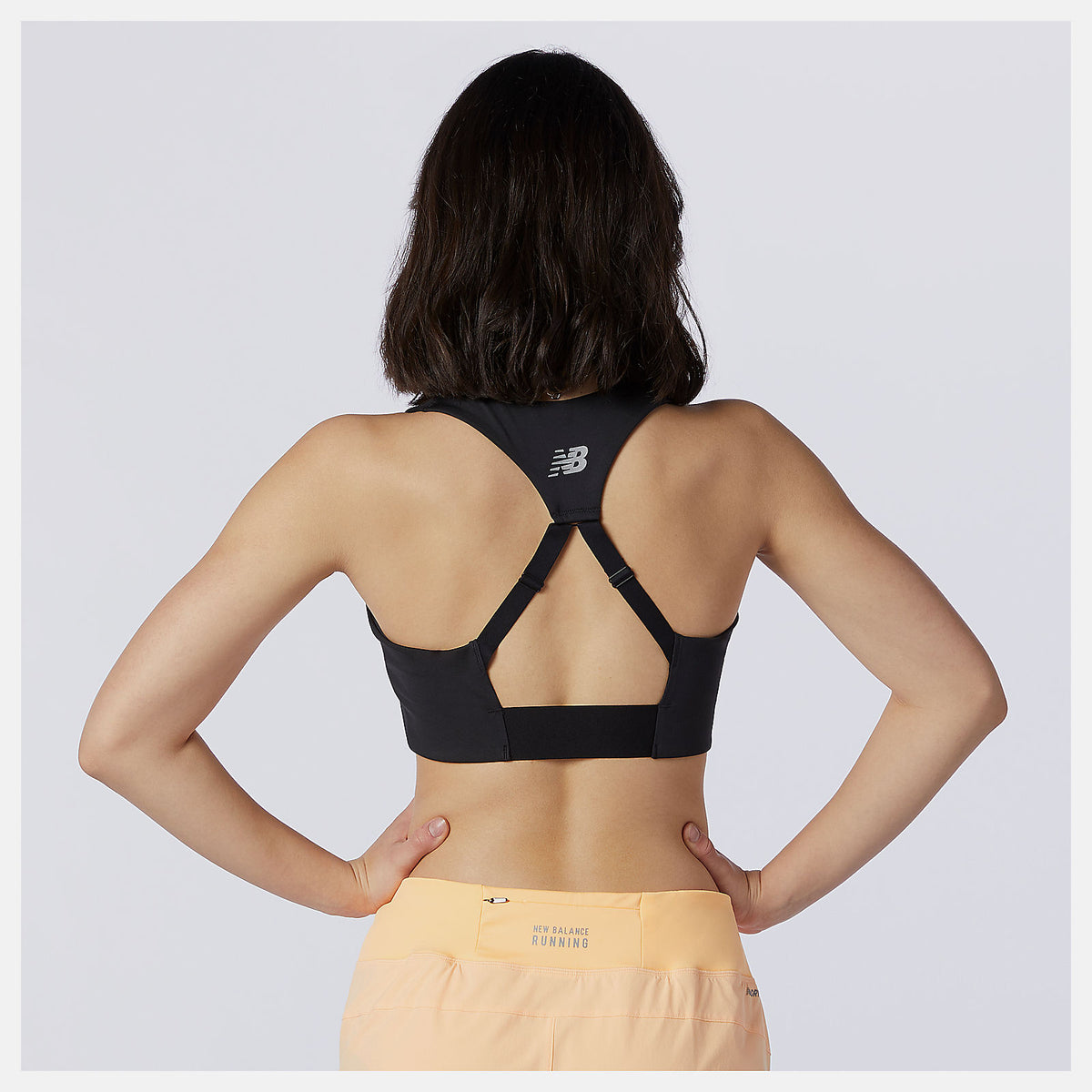 Black NB Power X Zip Front Bra | New Balance Clothing