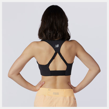 Black NB Power X Zip Front Bra | New Balance Clothing