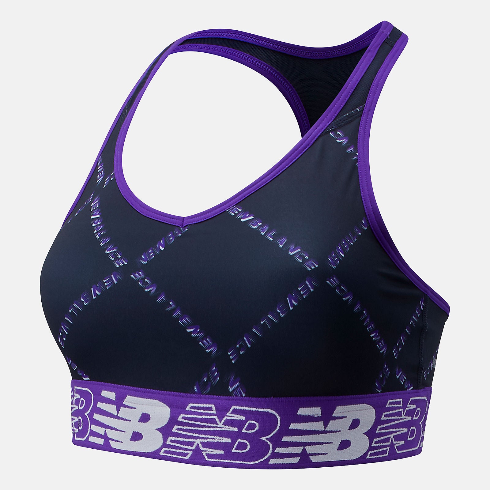 Deep Violet NB Pace Bra Printed 3.0 | New Balance Clothing