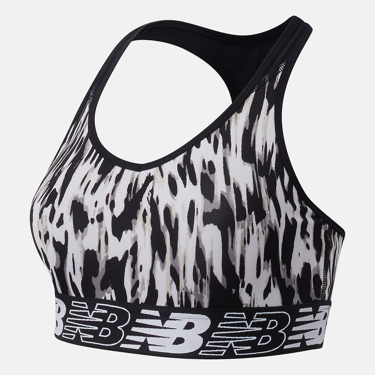 White/Black NB Pace Bra Printed 3.0 | New Balance Clothing