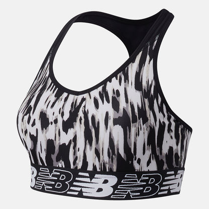 White/Black NB Pace Bra Printed 3.0 | New Balance Clothing