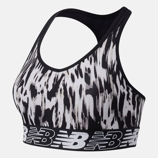 White/Black NB Pace Bra Printed 3.0 | New Balance Clothing