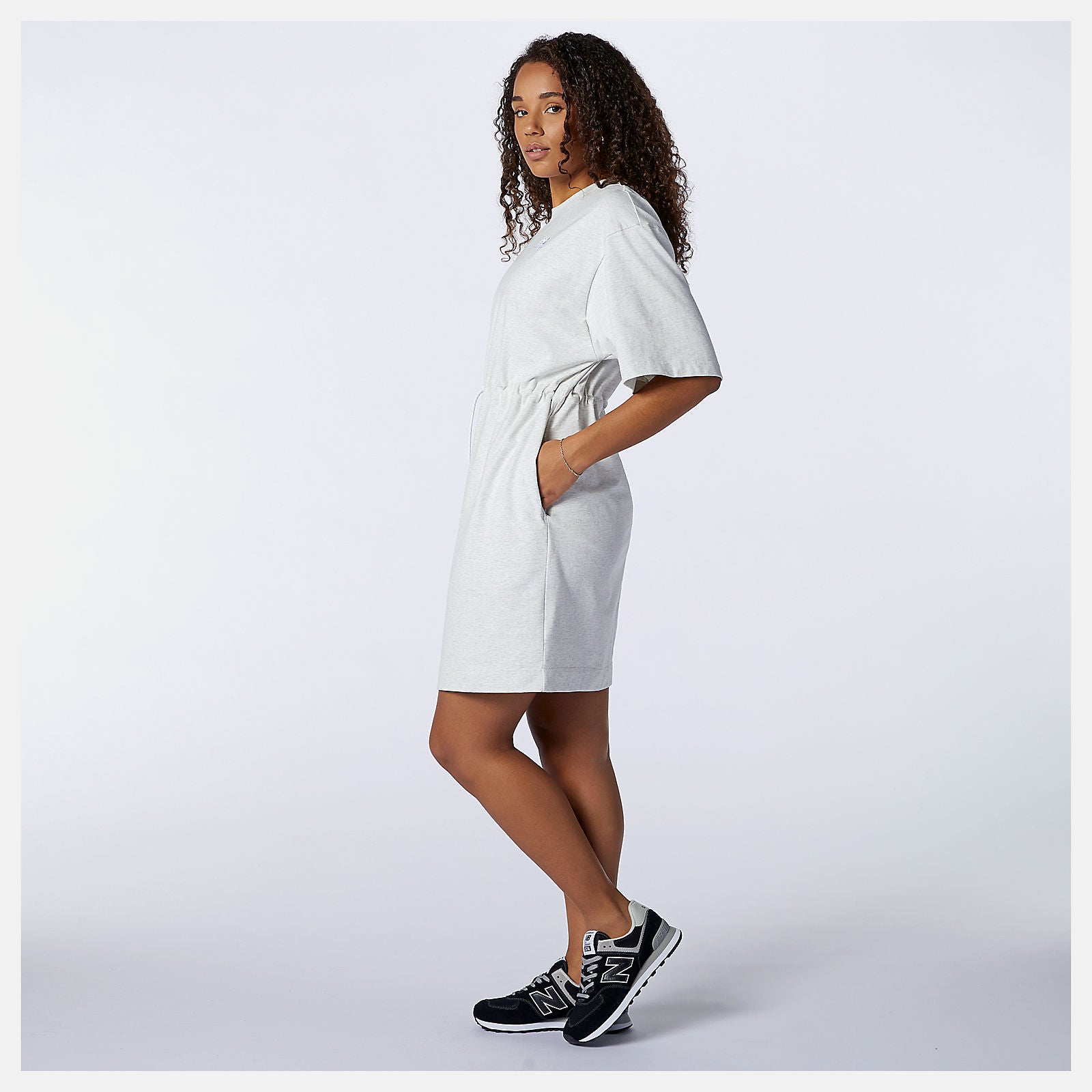 Sea Salt Heather NB Athletics Tee Dress | New Balance Clothing