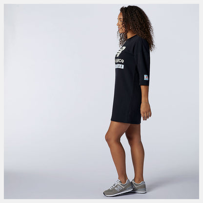 Black NB Essentials Field Day Crew Fleece Dress | New Balance Clothing