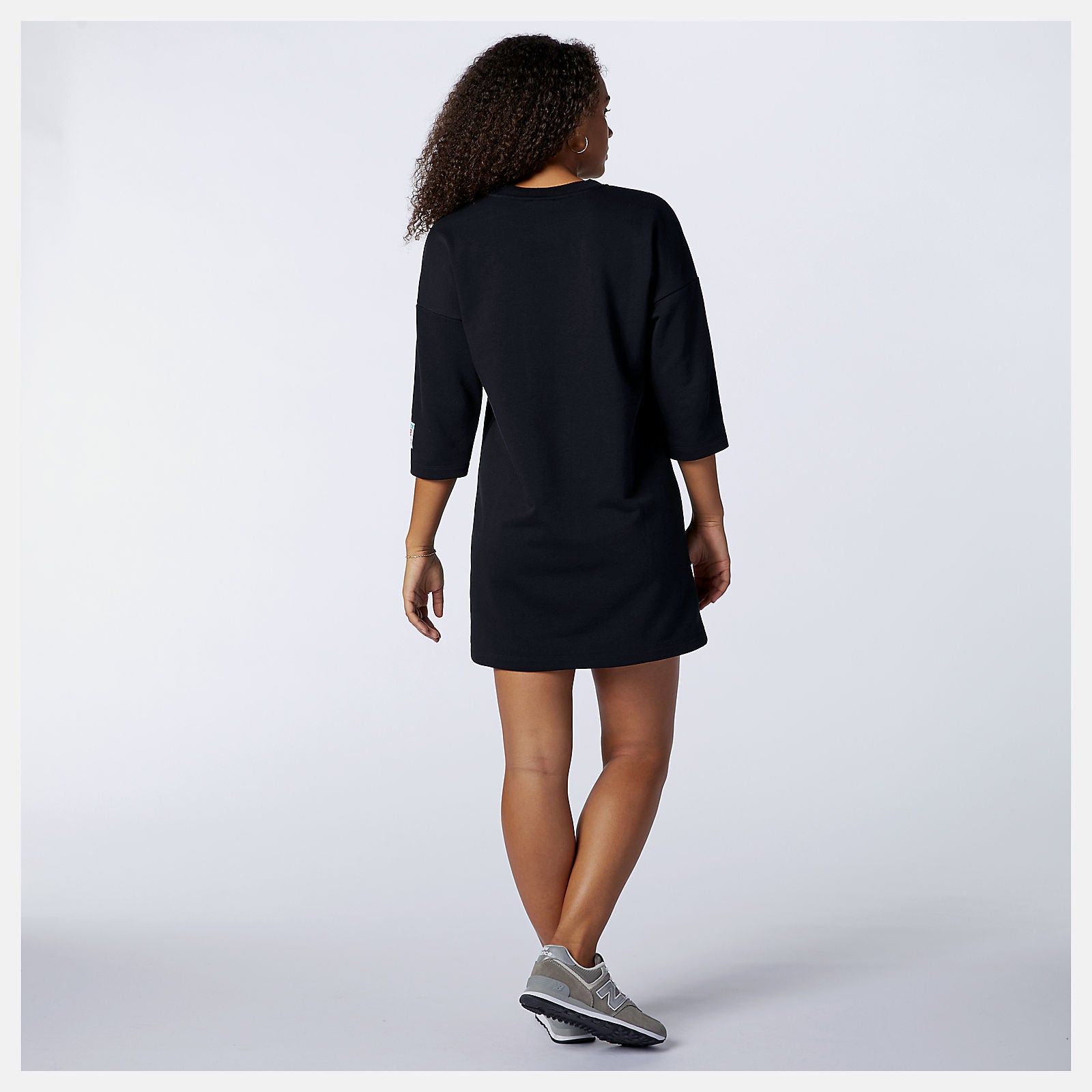 Black NB Essentials Field Day Crew Fleece Dress | New Balance Clothing