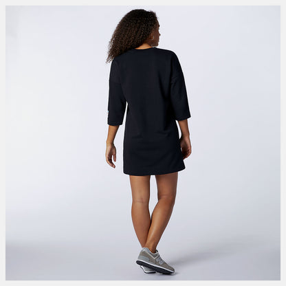 Black NB Essentials Field Day Crew Fleece Dress | New Balance Clothing