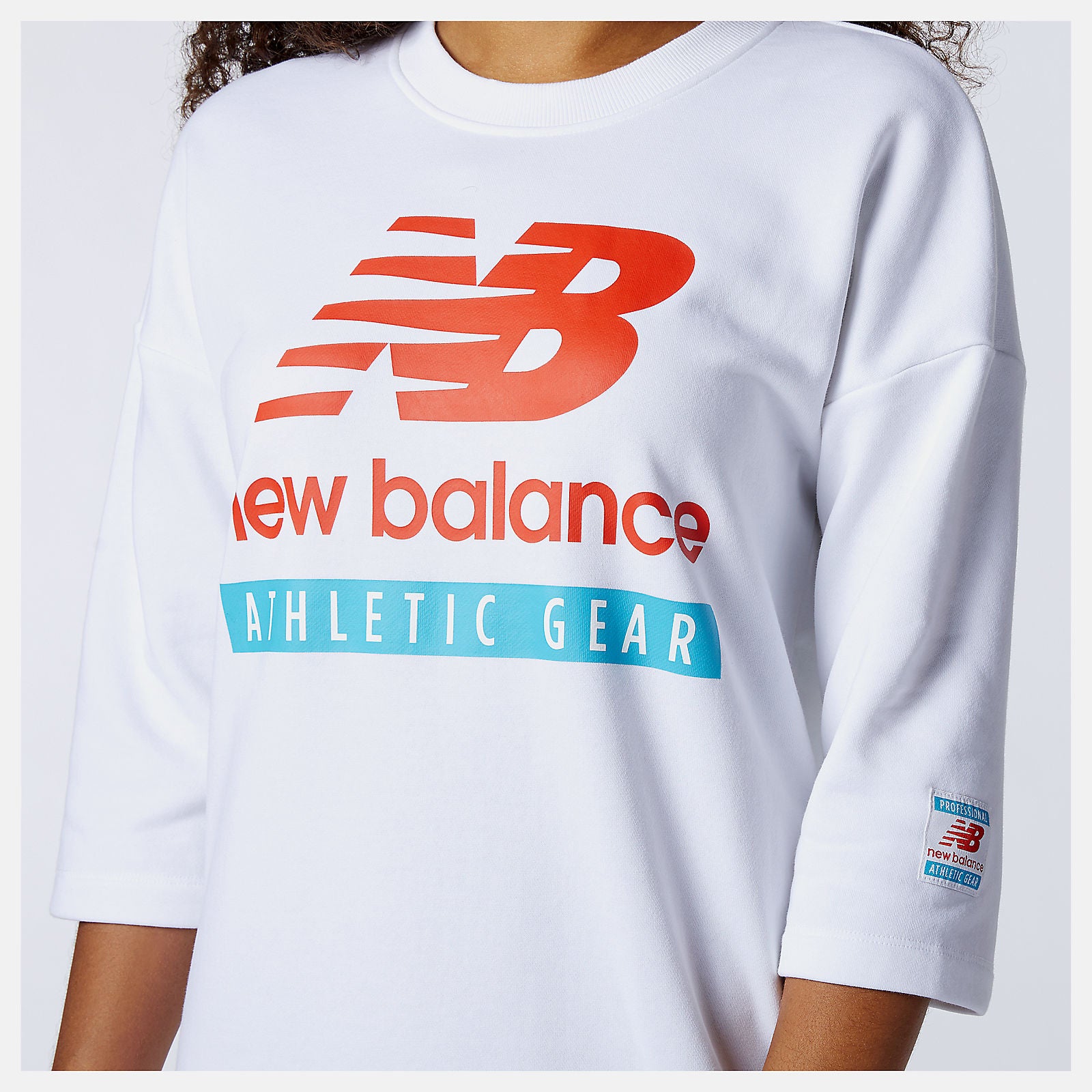 White NB Essentials Field Day Crew Fleece Dress | New Balance Clothing