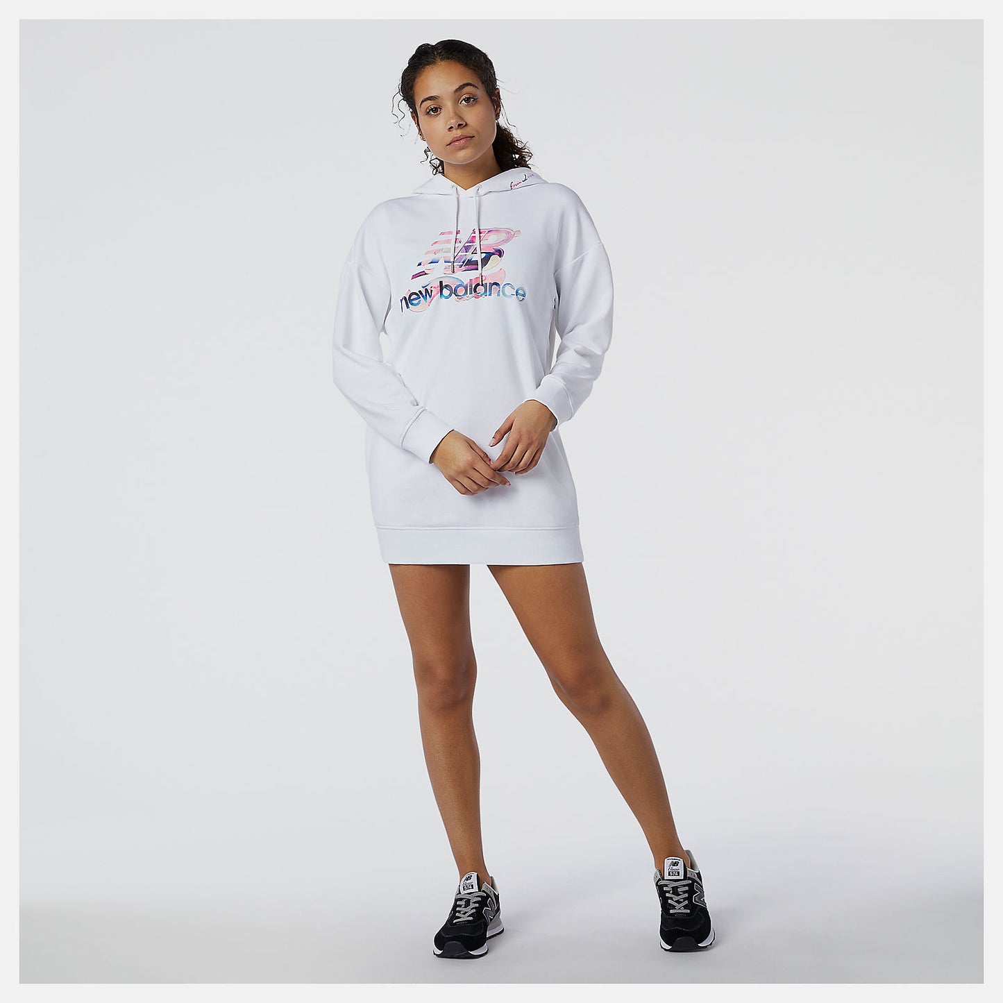White NB Athletics Erin Loree Hoodie Dress | New Balance Clothing
